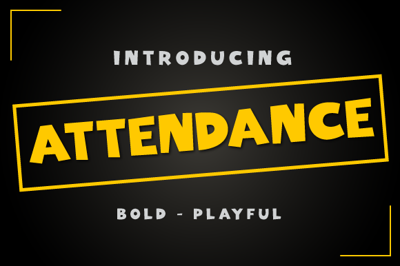 Attendance Font: A Bold Sans Serif for Handmade Products and Craft Projects